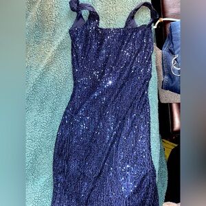 Midnight Blue Shimmery Sequin Dress  💙🖤